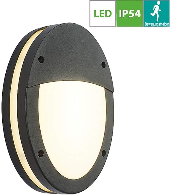 Lámpara LED de techo redonda para exteriores de 18 W, luces exteriores