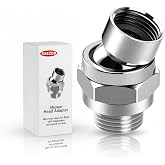 KAEZDD 1 Pc Shower Connector Ball Joint Shower Head Swivel Ball Adapter Brass Adjustable Shower Arm Extension Universal Component Polish Chrome