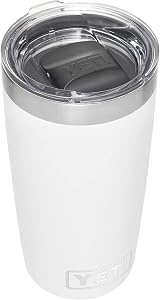 YETI Rambler 10 oz Tumbler with MagSlider Lid Stainless Steel White view 2