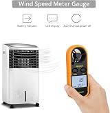 Proster Anemometer Handheld Wind Speed Meter with Backlight LCD and Temp view 6