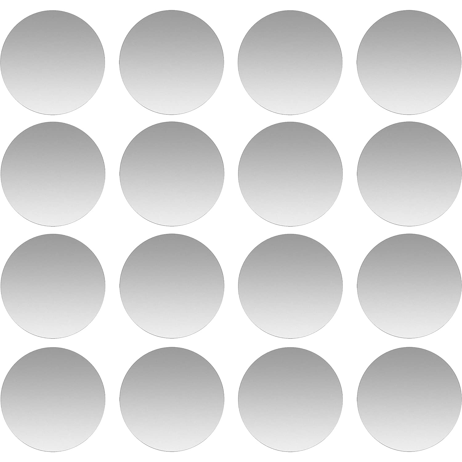 Phone Metal Plates for Magnetic Car Mount, Wall, Phone Holder. Replacement Set of 16 Silver Round Iron Discs Without Holes. 3M Adhesive Thin Steel Cell Phone Case Back Magnet Stickers 16 Pack.