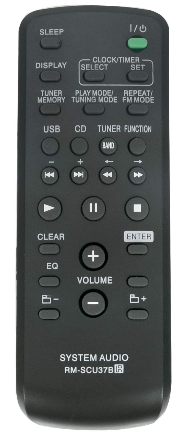 ALLIMITY RM-SCU37B Remote Control Replaced for Sony Audio System CMT-BX30R CMT-FX205 MHC-EX700 MHC-EX900 CMT-NEZ50 CMT-EH25 HCD-EX600 MHC-EX600 CMT-BX5 CMT-BX5BT CMT-EH26 HCD-CBX5