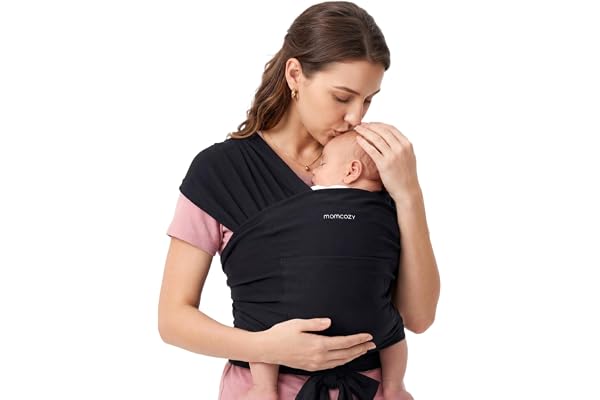 Momcozy Baby Wrap Carrier Slings, Infant Carrier Slings for Newborn up to 50 lbs, Baby Wrap Adjustable for Adult Fits Sizes X
