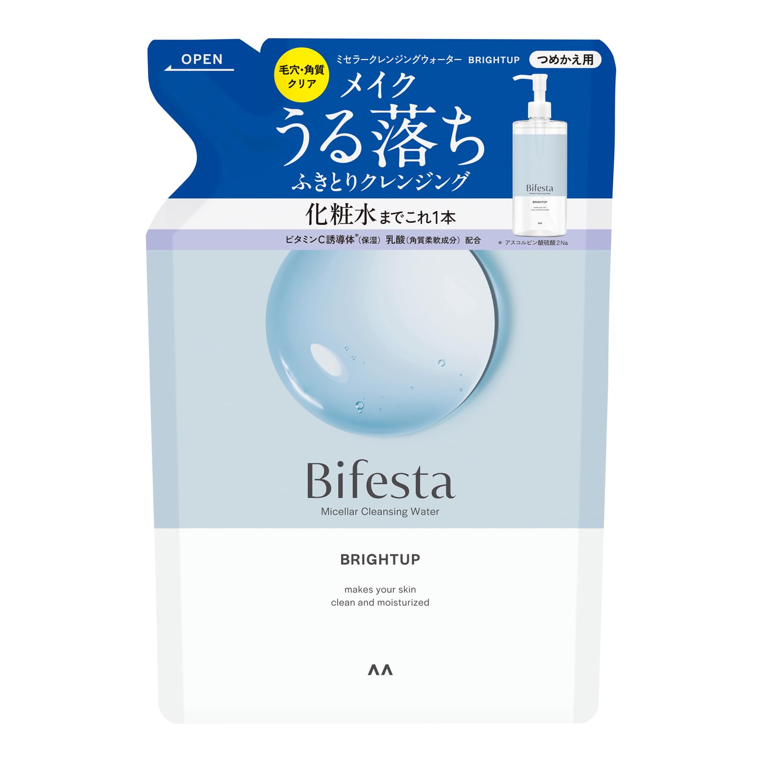 Bifesta ミセラークレンジングウォーター ブライトアップ つめかえ用の商品画像