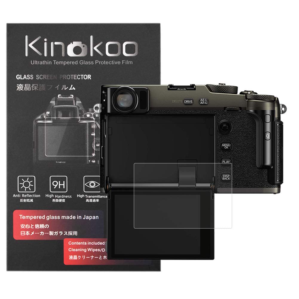kinokoo Screen Protector for Fuji X-Pro3 Digital camera, 0.25mm 9H Hardness Tempered Glass Film for FUJI XPRO3 camera - Bubble Free& Anti-Scratch&Anti-Finger Print (2 Pack)