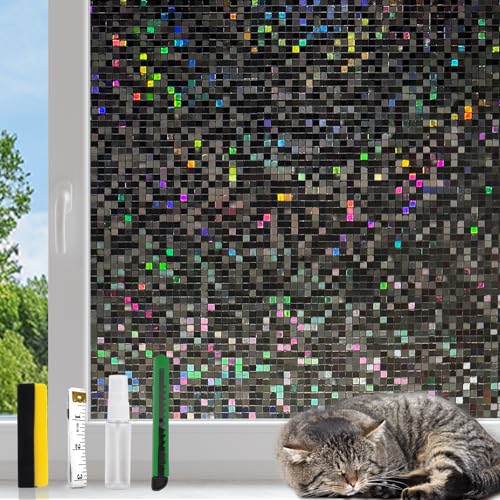 KESPEN Mosaic Rainbow Stained Window Privacy Film, Blackout, 23.6In X 6.5Ft at Amazon