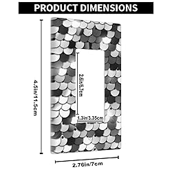 Pznen Sliver Sequins ‎Rocker Light Switch Plates