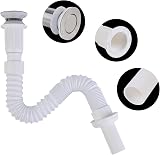 ICEBLUEOR Flexible Waste Pipe Connector Kit 1 1/4 in Universal Trap view 1