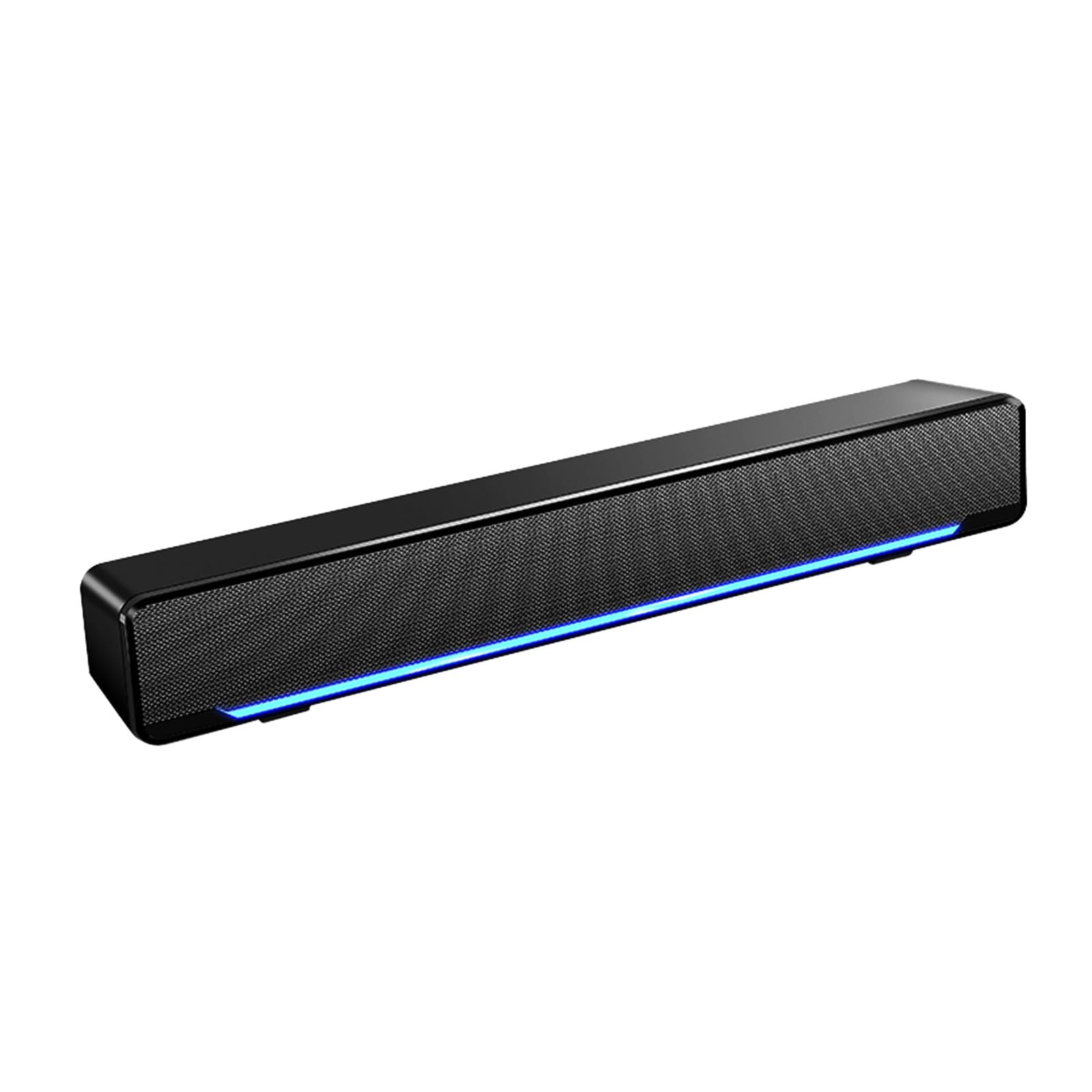 Topiky USB Sound Bar Speaker PC Stereo Sound Bar Wired Music Player Bass Surround Soundbox 3.5mm Input for Desktop/Laptop/TV/Smartphone/Tablet/MP3/4 (Black)