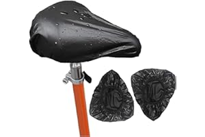 Kulannder Waterproof Bike Saddle Cover in Black, Bicycle Seat Rain Cover with Elastic, 3Packs Bike Seat Cover