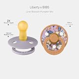 BIBS Liberty Dummies 2 Colour Natural Rubber Latex Soothers Size 2 6+ Months view 2