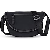 Rancco Crescent Bag Shoulder Bag for Women Men, Fashion Nylon Folding Crossbody Bag with Adjustable Strap, Lightweight Shoulder Bags with Inner Pocket For Outdoors Travel Work