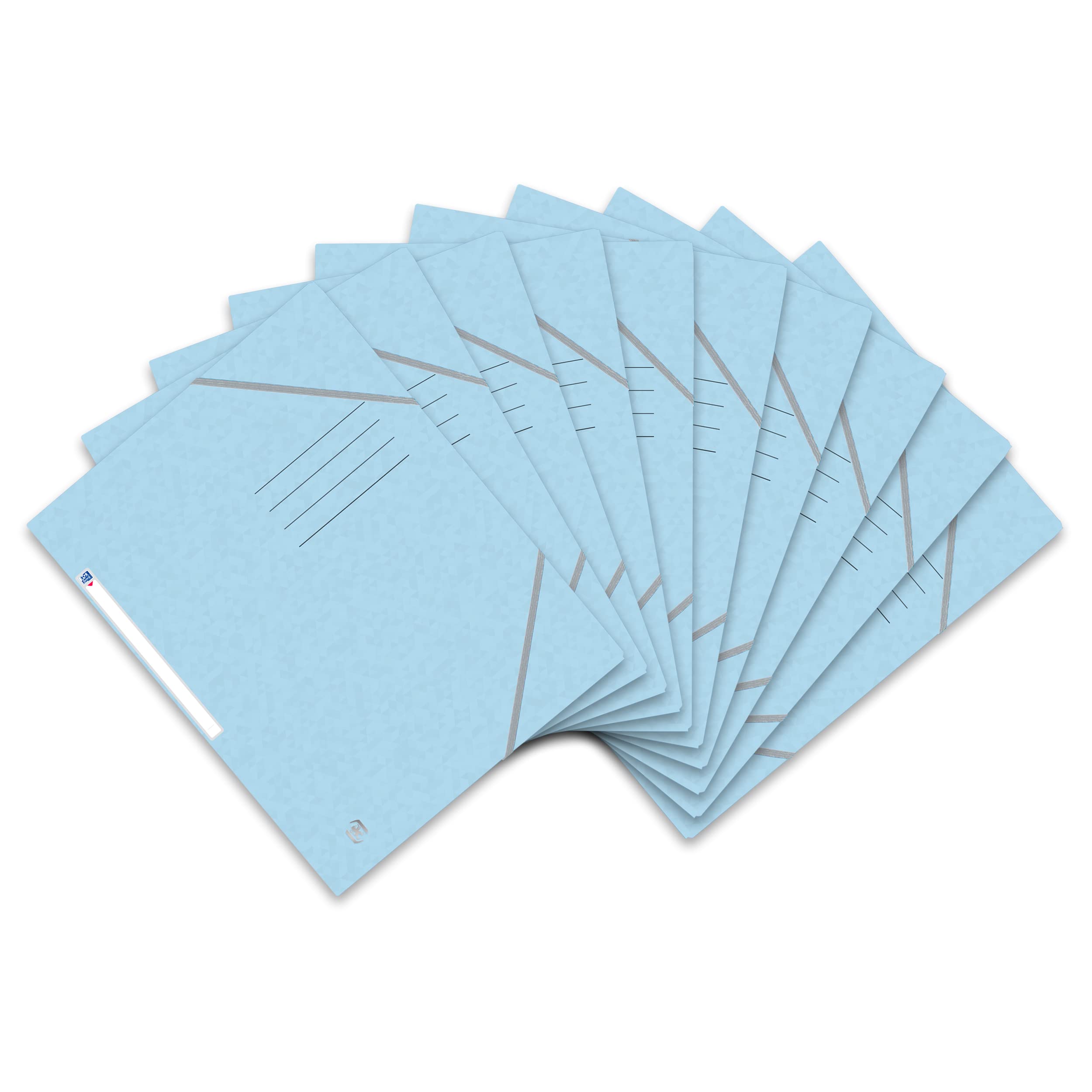 Oxford Top File + 400116359 Folder A4 Extra Strong Cardboard Pastel Blue Pack of 10
