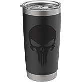 Marvel The Punisher Classic Skull Black Logo Stainless Steel Insulated Tumbler