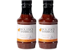 FIORELLA'S JACK STACK BARBECUE Jack Stack Barbecue Original Sauce - Kansas City BBQ Sauce - Smoked KC BBQ Sauce (2 Pack, 18oz Bottles)