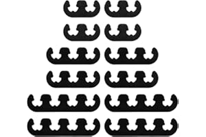 12PCS Spark Plug Wire Separator, Ignition Spark Plug Wire Holders for 7mm 8mm 8.5mm 8.8mm Wires, Black Engine Wire Loom (Blac
