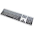 ProElife Silicone Ultra Thin Keyboard Cover Skin for Apple Wired USB Keyboard with Numeric Keypad MB110LL/B-A1243 (NOT for Magic Keyboard) (Fade in-Grey)