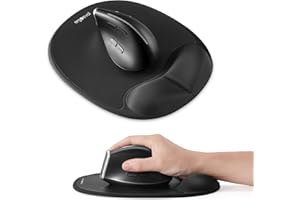 ErgoEvol Ergonomic Mouse Pad with Skin-Friendly Lycra Memory Foam Wrist Rest, Easy-to-Clean Smooth PP Surface, and Non-Slip P