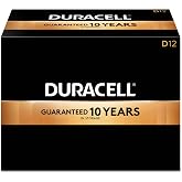 Duracell PGD MN1300 Coppertop Battery, Alkaline, D Size (Pack of 12)