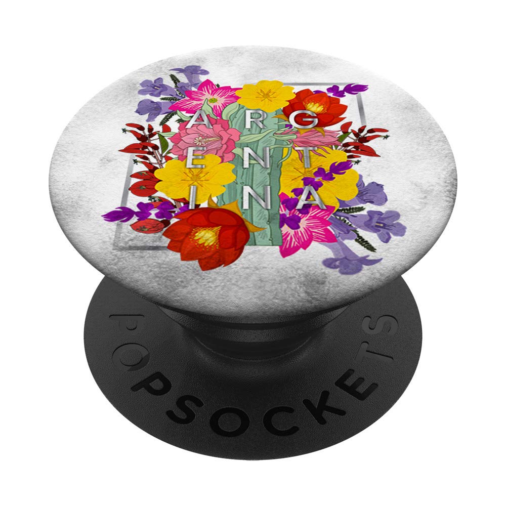 Flowers of Argentina Word Art - Argentinian Pride PopSockets Swappable PopGrip
