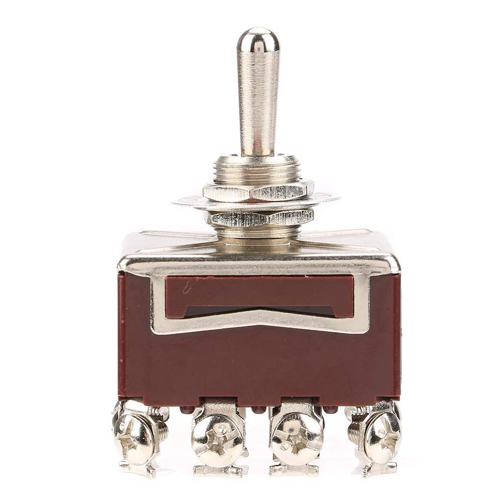 YWBL-WH ON/OFF/ON Toggle Switch,4PDT 3 Position Toggle Switch 12 Pin 12mm 15A/250VAC 10A/380VAC, switching power supply