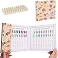 Noverlife 120 Nail Colors Display Book with 120 False Nail Tips, Nail Gel Polish Display Chart, Manicure Salon Studio Nail Art Samples Color Swatches Cardboard Nail Design Showcase