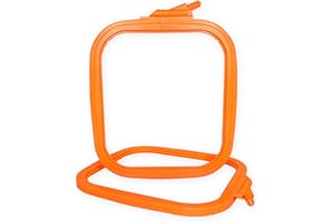Nurge Orange Small (No:2) Plastic Square Embroidery Hoop, Cross Stitch Hoops, Punch Needle Hoop , DIY Craft Sewing,ABS Plastic Embroidery Hoops