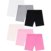 Tenpluszero 6 Pack Girls Bike Shorts Cartwheel Under Dress Short for Toddler Girls Dance Shorts Breathable and Safety