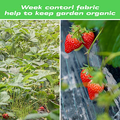 Garden Weed Barrier Landscape Fabric Durable Ground Cover, Garden