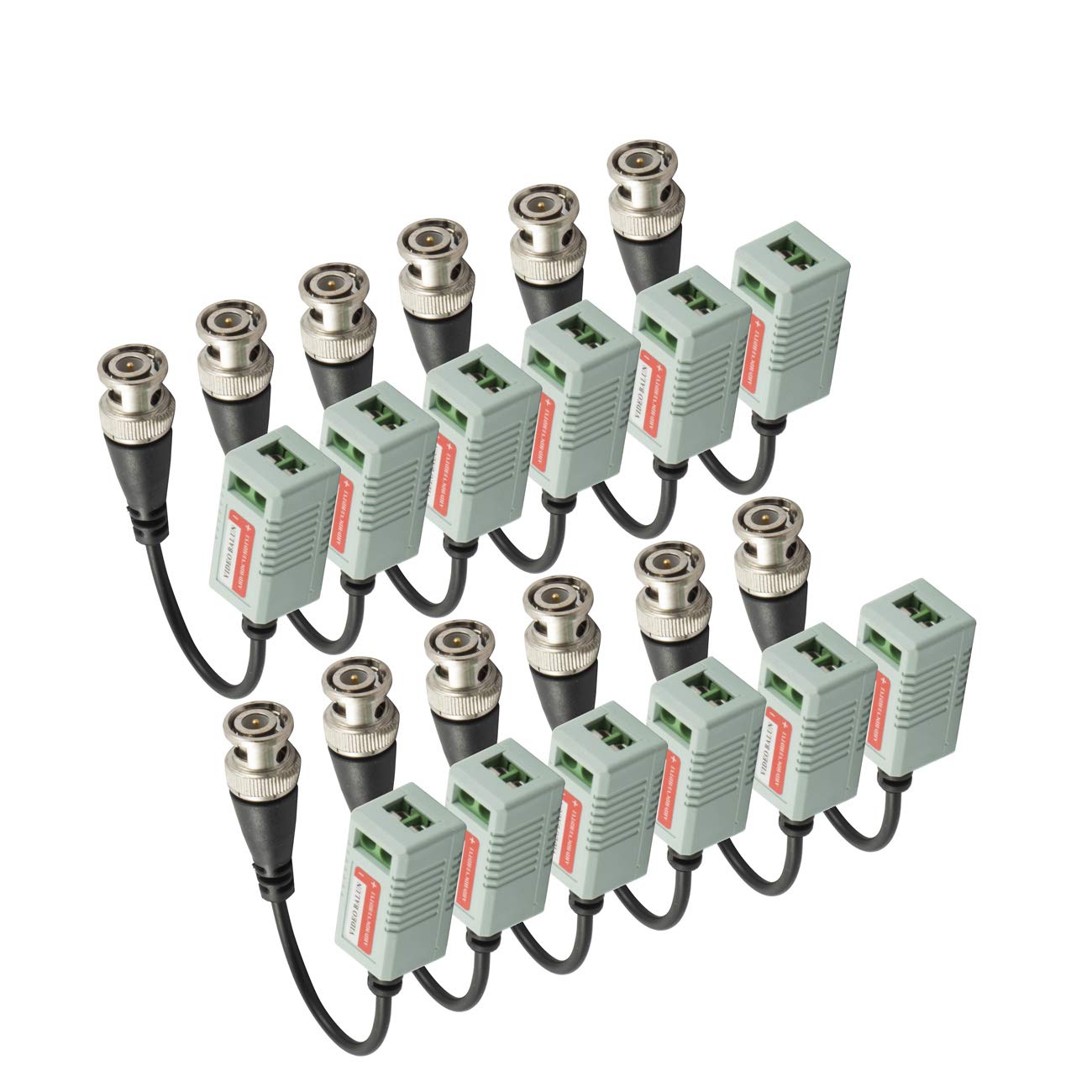 baolongking 6 PAIRS (12 Pcs) Mini CCTV BNC Video Balun Transceiver Cable