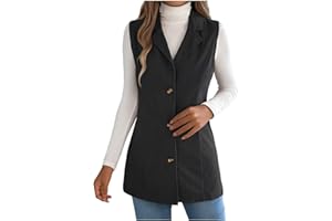 2025 Women Button Down Sleeveless Jacket Vest Waistcoat Outerwear Casual Solid Office Business Work Blazer Vests Coats