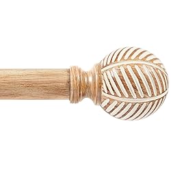 Zeerobee Wood Curtain Rods for Windows 32 to 168, 1