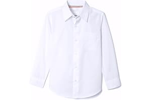 French Toast Boys Expandable Collar Button Down Dress Shirt with Long Sleeves (Standard & Husky)