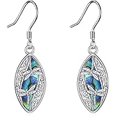 Dragonfly Filigree Earrings Sterling Silver Dragonfly Earrings for Women Filigree Abalone Shell Jewelry Gift for Women