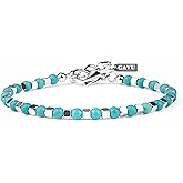 GAVU Italian Men’s Beaded Bracelet, Crystal Bracelet for Men 4mm