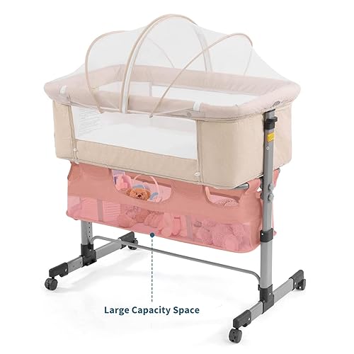 nordmiex Baby Crib,3 in Bassinet for Baby,Bedside Sleeper