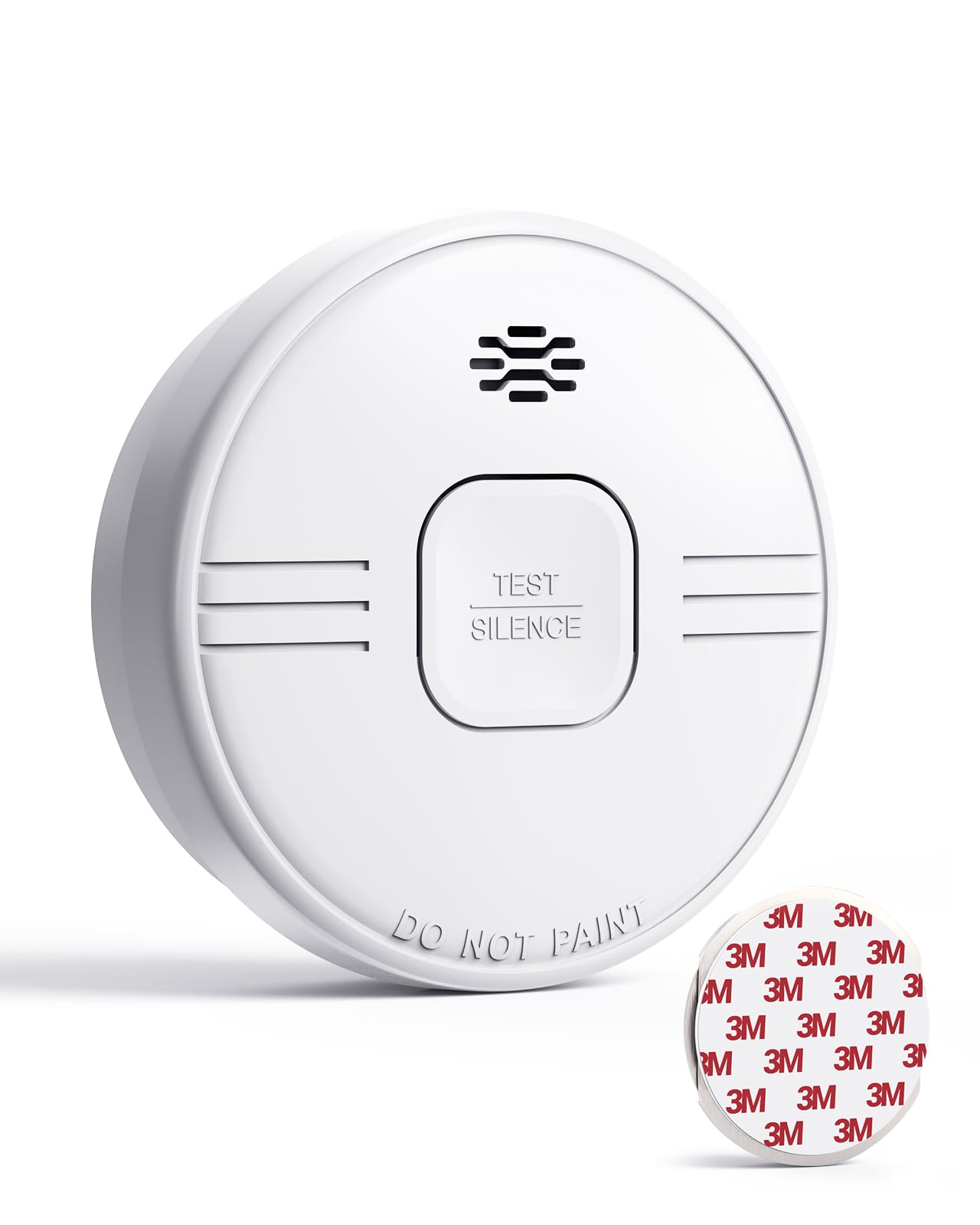 Photo 1 of Ecoey  Detector 10 Year Battery Operated with Photoelectric Sensor, Smart Smoke Detector with Silence Function & Low Battery Warning Signal, Smoke Alarm for Home, Kitchen and Bedroom, 1 Pack