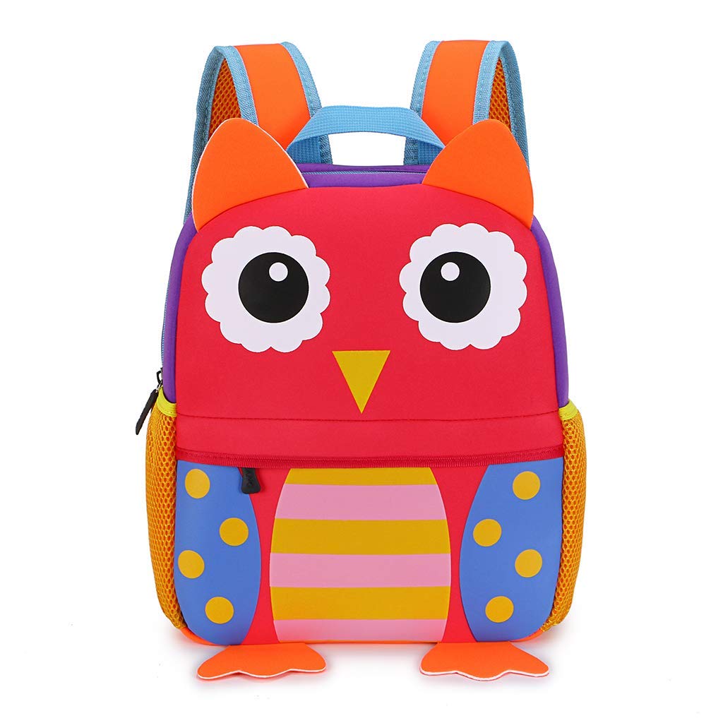 Toddler Backpack Waterproof Children's School Bag 3D Cute Animal Design Daypack for Preschool Kindergarten School Travel for 1-5 Years Old Owl
