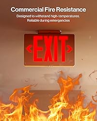 Sunco 6 Pack LED Exit Sign with Emergency