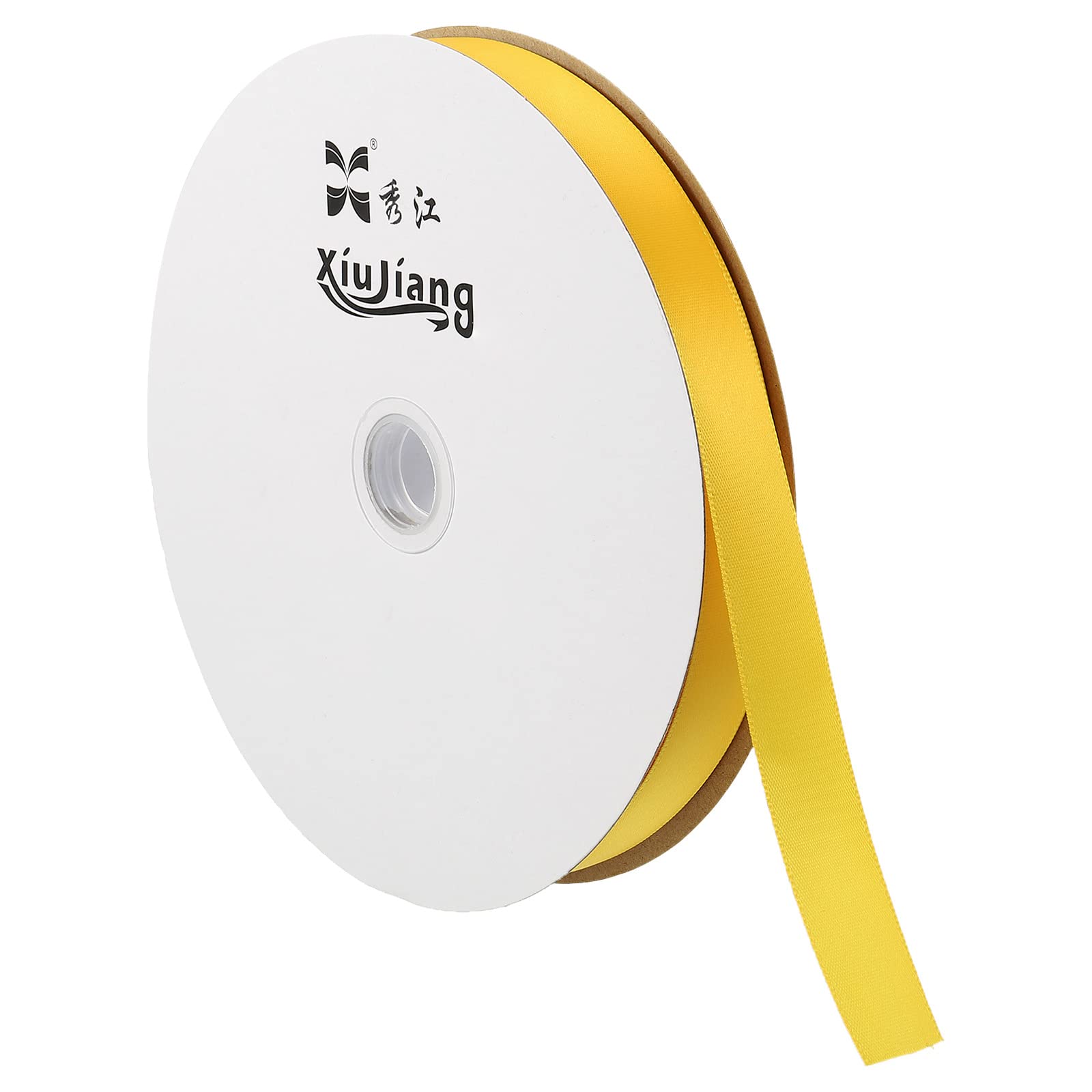 PATIKIL 0.79 Inch Wide 100 Yards Satin Ribbon, Solid Crafts Roll for Party Home DIY Wrapping Decoration Yellow