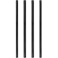 PIPE DECOR 3/4” x 24” Black Steel Plumbing Pipe, Pre Cut, Industrial Steel Grey Fits Standard 3/4 Inch Threaded Black Malleable Iron Fittings, Build Vintage DIY Furniture, 4 Pack