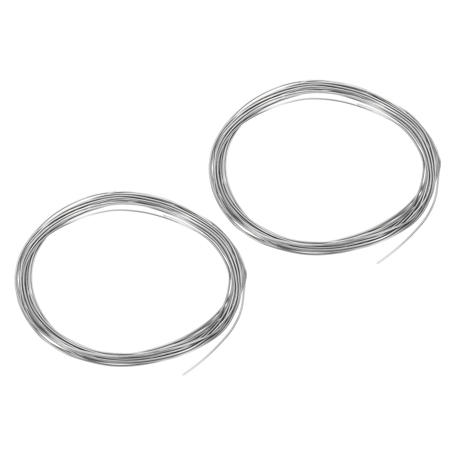 PATIKIL 99.99% High Purity Zinc Wire, 2Roll 21 Gauge Pure Zinc Wire 0.8mm Soft Beading Wire Lab Scientific Experiment Zinc Wire Tool (16.4Ft/Roll)