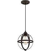 Westinghouse 6361900 Stella Mira One-Light Indoor Mini Pendant, Oil Rubbed Bronze Finish with Highlights