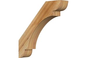 Ekena Millwork BRC04X20X20OLY00RWR 4"W x 20"D x 20"H Olympic Rough Sawn Knee Brace, Western Red Cedar