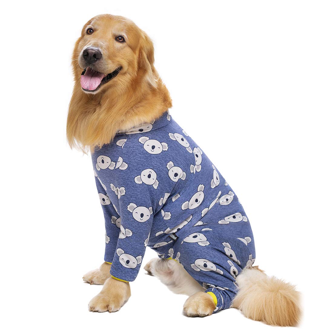 Cotton Medium Large Dog Onesie Surgery Recovery Suit for Medium Large Bodysuit Dogs Pajamas Pjs,Full Covered Dog Recovery Suit After Surgery,Long Sleeved with Zipper On Back