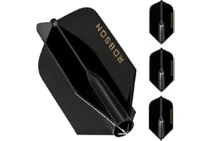 Darts Corner Robson Plus Dart Flights - High Durability - 1 set (3) - Slim Black Checkout Card