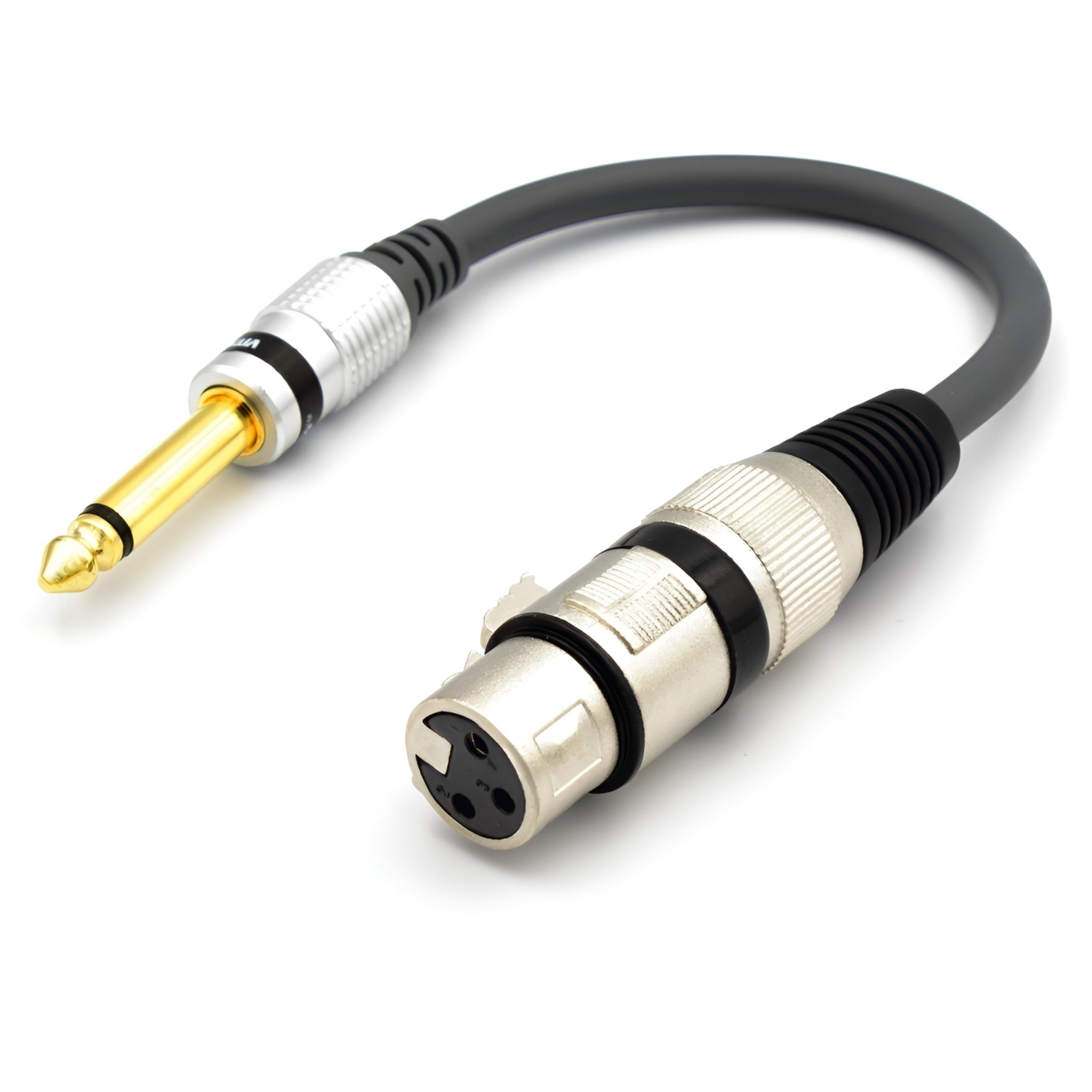 VITALCO XLR Female to 6.35 Jack Mono Male Adapter 1/4 Jack TS to 3 Pin Microphone Audio Cable โ image 1