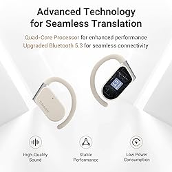 ANFIER M9 AI Language Translator Earbuds Open-Ear
