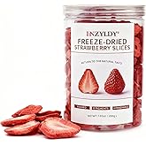 7 oz Freeze-Dried Strawberry Slices – Crispy Fruit Snacks Perfect for Smoothie Bowls, Baking, Ice Cream Toppings, Oatmeal & Vegan Recipes Non-GMO, No Additives