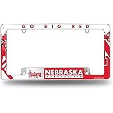 Rico Industries NCAA Standard 12" x 6" Chrome All Over Automotive License Plate Frame for Car/Truck/SUV (N-O Schools)